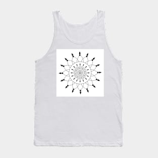 Graphic, geometric decorative, mandalas or henna design in vector. Tank Top